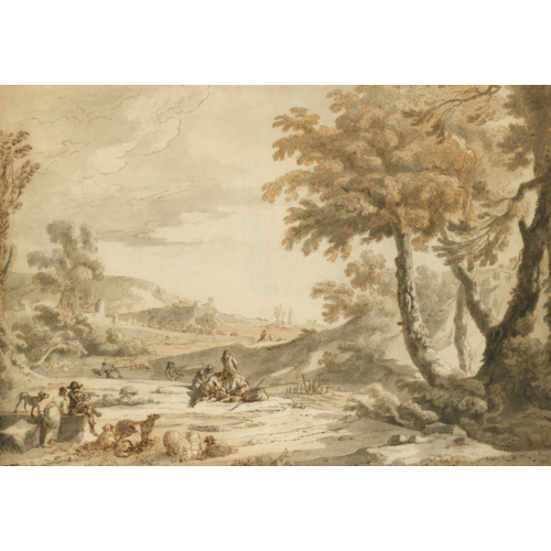 Landscape Animated with Musicians, Shepherds and Fishermen